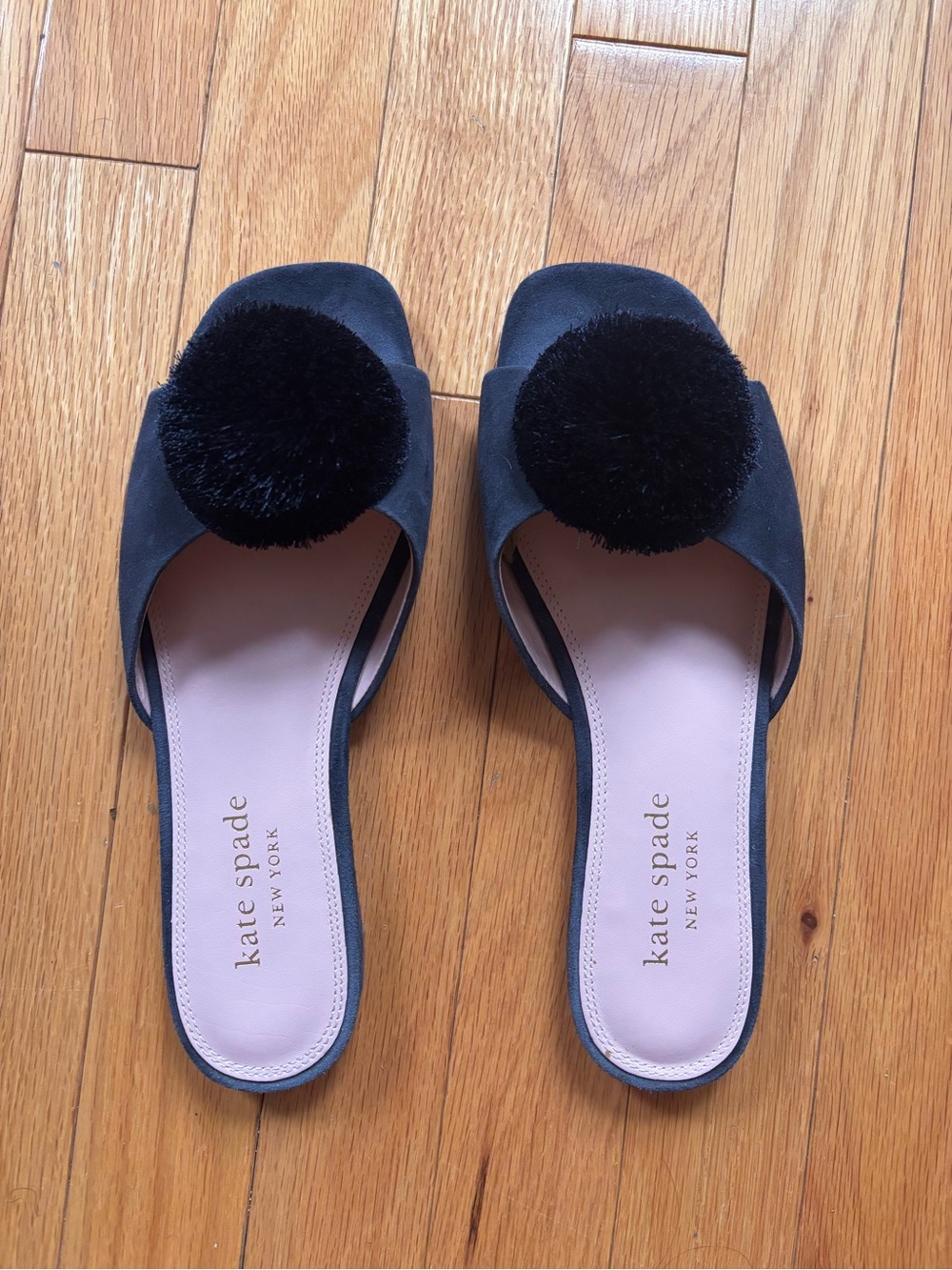Kate Spade Navy Pom Slide Sandals - Women's Slip-On Mules